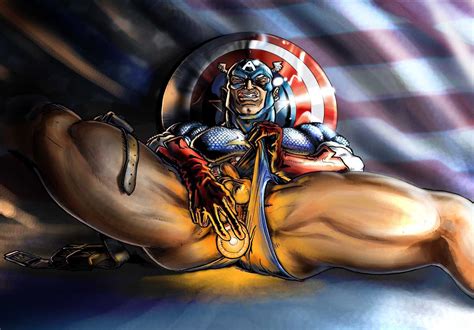 Captain America Dildo Fun Gay Superhero Sex Pics