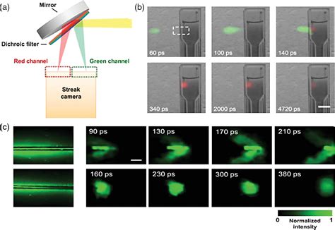 Example detectors include a photomultiplier tube or an avalanche. Single-shot compressed ultrafast photography: a review