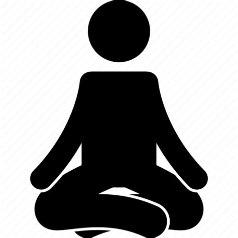 Focus Man Meditate Meditation Relax Sitting Yoga Icon Download