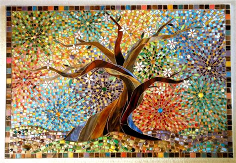 Tree Of Life Card Spiritual Card Mosaic Art Eco Friendly Etsy