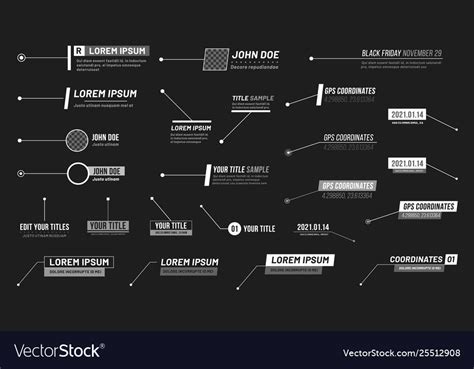 Callouts Titles Callout Bar Labels Information Vector Image