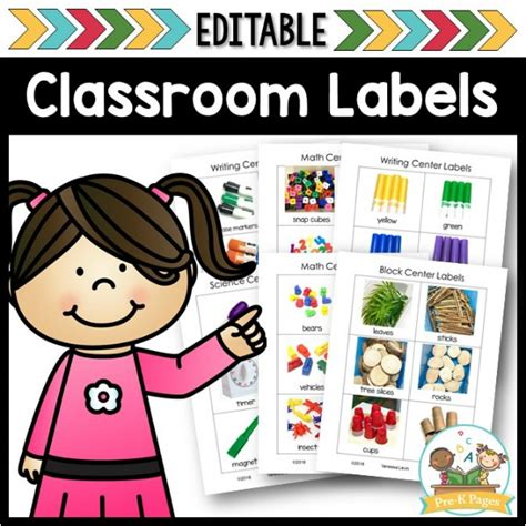 Preschool Classroom Shelf Labels