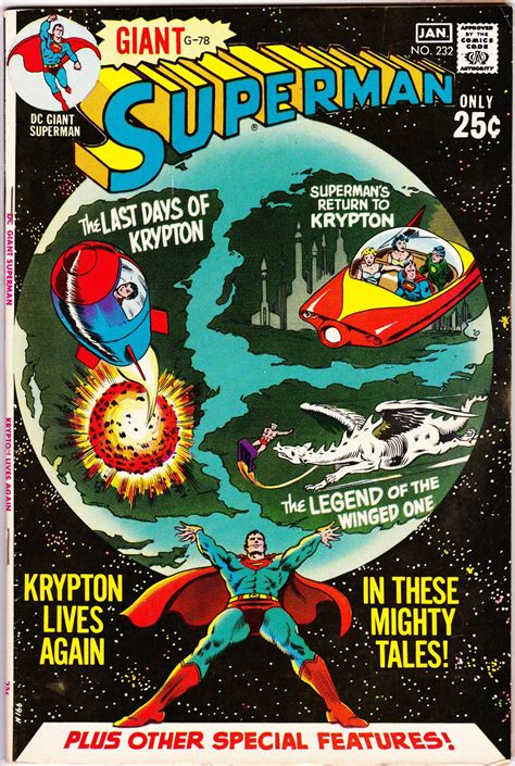 Superman 232 January 1971 Dc Comics Grade Vfnm Etsy Superman Comic