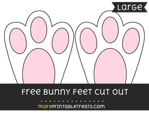 Bunny feet template (click on the pink button below to download it!) directions: Pin on Easter Printables