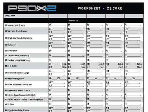Here's a hot new progressive. Reverse The Trend: P90X2 Workout Sheet (LARGE PRINT)