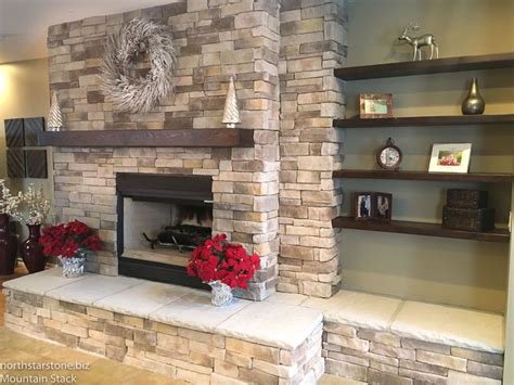 Mountain Stack Stone Veneer Fireplace Gallery North Star Stone