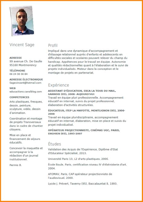 faire un cv educateur specialise