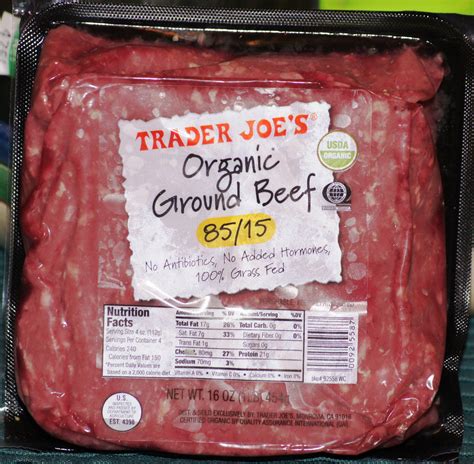 Trader Joe S Organic 85 15 Grass Fed Ground Beef We Ll Get The Food
