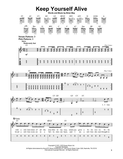 Keep Yourself Alive By Queen Easy Guitar Tab Guitar Instructor