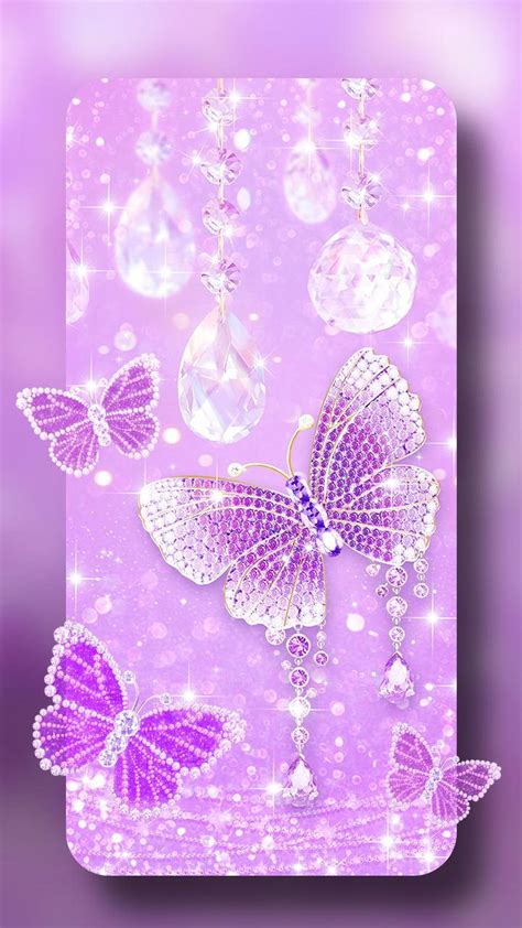 Скачать Purple Diamond Butterfly Live Wallpaper And Themes Apk для Android