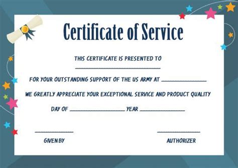 Certificate Of Long Service Award Template Employee Services Volunteer