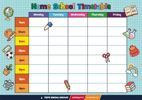 Home School Timetable — Wave Ed