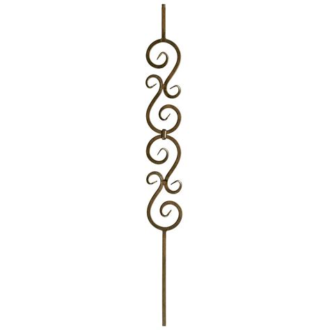 Black matte pearl round balusters create an elegant and refined style between the bottom and top rails of your deck. WM Coffman 44 in. x 1/2 in. Oil Rubbed Bronze Double ...
