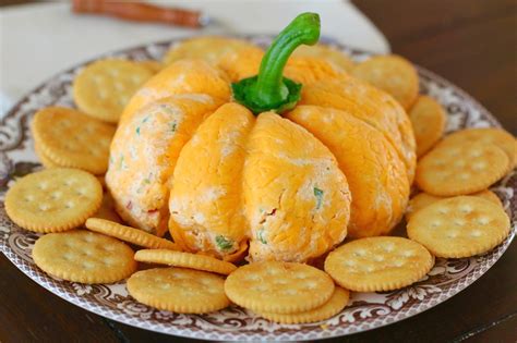 This Adorable Pumpkin Shaped Cheese Ball Is Not Made With Pumpkin But A