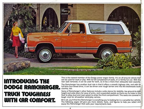 1974 Dodge Ramcharger Information And Photos Momentcar
