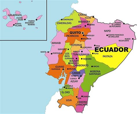 Mapa De Ecuador Datos Interesantes E Información Sobre El País