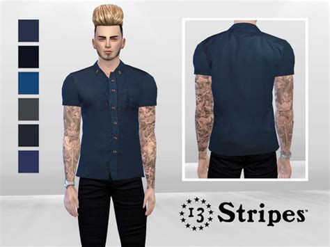 Ezra Basic Shirt By Mclaynesims At Tsr Sims 4 Updates