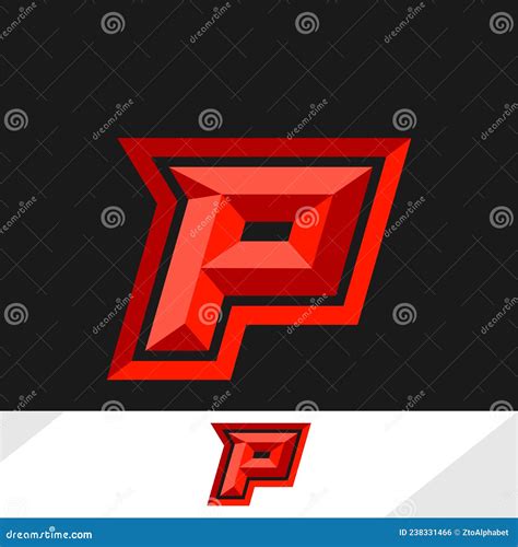 Esport Logo P Gaming Initial Logotype Stock Vector Illustration Of