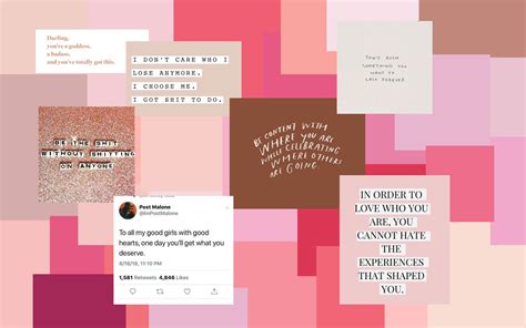 Free Download Pink Quotes Aesthetic Computer Wallpaper Cute Desktop