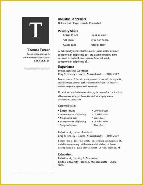 Completely Free Printable Resume Templates 17 Free Resume Templates