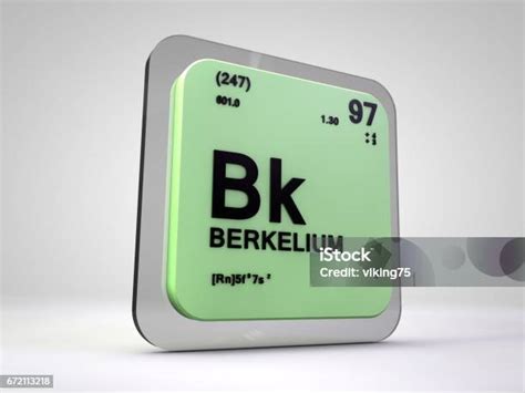 Ilustración 3d De Berkelio Bk Elemento Químico Tabla Periódica Foto De