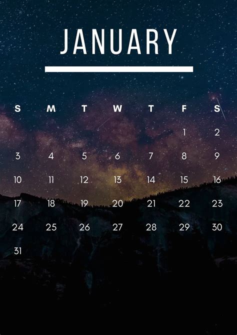 Free January 2021 Cute Calendar Floral Wallpaper For Desktop Laptop