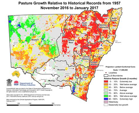 Nsw Seasonal Conditions Summary February 2017