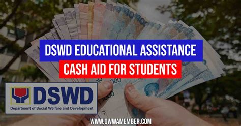 How To Get Cash Aid In Dswd Educational Assistance Program Owwa Member