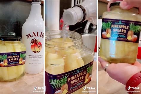 People Are Making Adult Pineapples With Malibu Rum And Pineapple