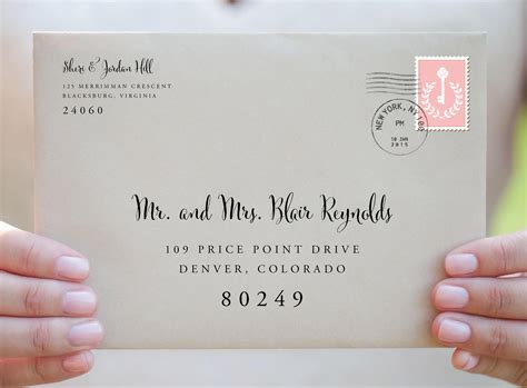 Free Wedding Envelope Address Template Free Printable Templates