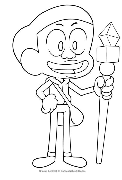 Craig Williams From Craig Of The Creek Coloring Page Cartoon Network