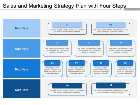 Sales And Marketing Strategy Plan With Four Steps Presentation
