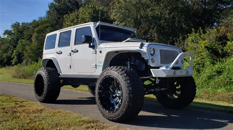 White Lifted Jeep Wrangler