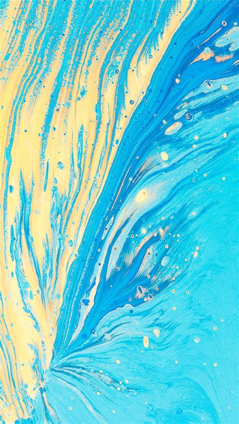 Blue And Yellow Abstract Artwork Iphone Wallpapers Free Download