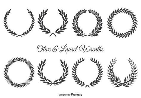 Download Olive and Laurel Wreath Set | Laurel wreath, Vector art ...