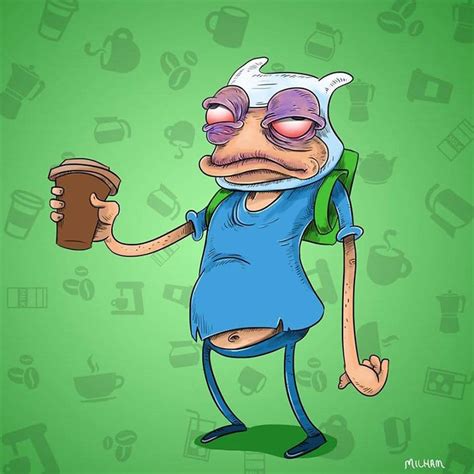 14 Illustrations Showing Famous Cartoon Characters Before Drinking