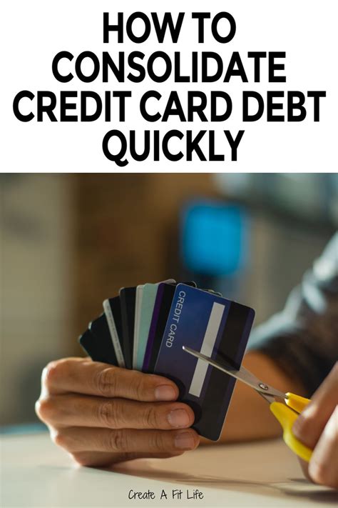 There are two ways to overcome credit card debt. How to Consolidate Credit Card Debt | Debt Free Living | Create A Fit Life in 2020 | Consolidate ...