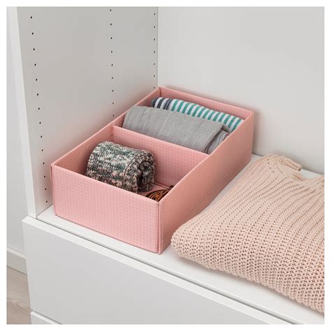 Stuk Box With Compartments Pink 7 ¾x13 ½x4 20x34x10 Cm Ikea Storage Boxes With Lids