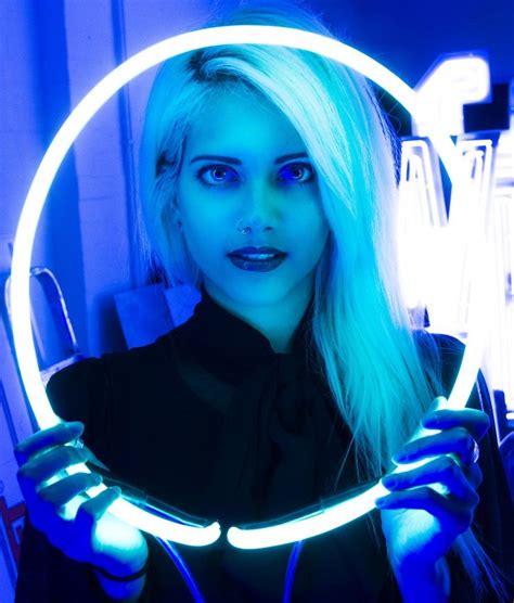 neon blue ring hire kemp london bespoke neon signs and prop hire neon photoshoot neon