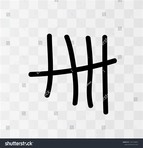 Tally Marks On Wall Isolated Counting Stock Vector Royalty Free