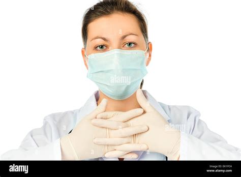 Portrait Of A Surgeon In A Sterile Protective Clothing Stock Photo Alamy