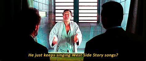 A quote is something that a person or character has said in his or her when does a quote begin and end? He just keeps singing West Side Story songs? - MOVIE QUOTES