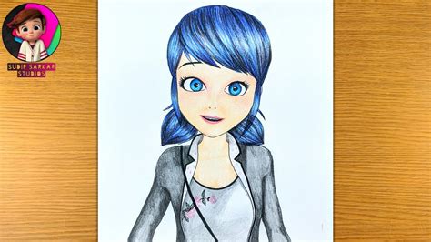 How To Draw Marinette From Miraculous Ladybug Step By Step Easy Youtube