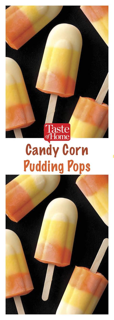 Joanne middaugh, manistique, michigan, sends a corn pudding supreme recipe from taste of home that sounds similar to the corn pudding i've enjoyed, and it sounds delicious. Candy Corn Pudding Pops | Recipe | Pudding pop, Candy corn ...