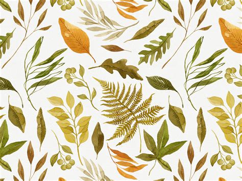 Seamless Fall Leaf Pattern