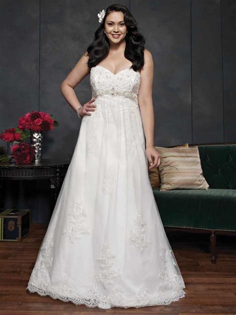 Fm345 Empire Waist Wedding Gowns For Plus Size Brides Darius