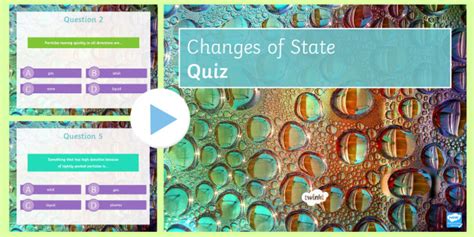 Changing State Quiz Powerpoint Teacher Made