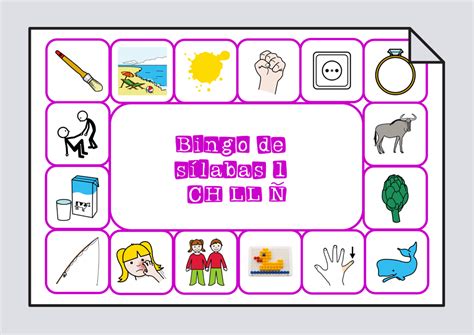 bingo de sílabas material de aprendizaje bingo de letras silabas My