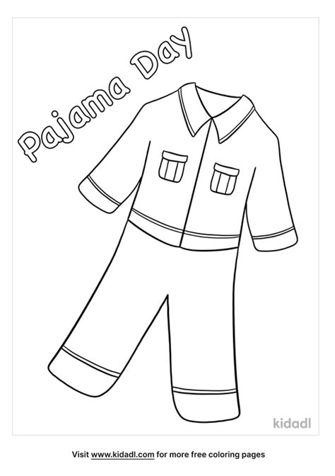 Pajama Day Coloring Page Free Fashion And Beauty Coloring Page Kidadl