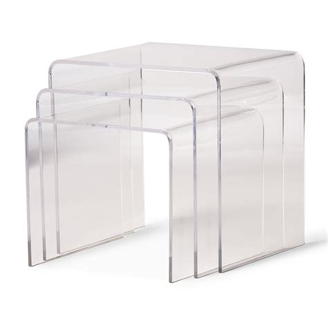 Acrylic Nesting Table 3 Pc Table Set Display Stands Wholesale Interiors